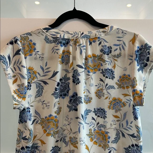 41 Hawthorn Women's Floral Blouse - Blue and Yellow - Picture 5 of 6